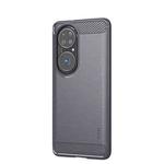 For Huawei P50 MOFI Gentleness Series Brushed Texture Carbon Fiber Soft TPU Case(Gray)