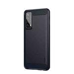 For Huawei P Smart 2021 / Y7A MOFI Gentleness Series Brushed Texture Carbon Fiber Soft TPU Case(Blue)