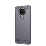 For Nokia 1.4 MOFI Gentleness Series Brushed Texture Carbon Fiber Soft TPU Case(Gray)