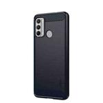 For Motorola G60 / G40 Fusion MOFI Gentleness Series Brushed Texture Carbon Fiber Soft TPU Case(Blue)