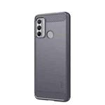 For Motorola G60 / G40 Fusion MOFI Gentleness Series Brushed Texture Carbon Fiber Soft TPU Case(Gray)