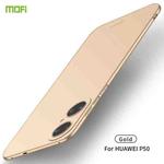 For Huawei P50 MOFI Frosted PC Ultra-thin Hard Case(Gold)