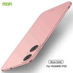 For Huawei P50 MOFI Frosted PC Ultra-thin Hard Case(Rose gold)