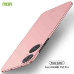 For Huawei P50 Pro MOFI Frosted PC Ultra-thin Hard Case(Rose gold)