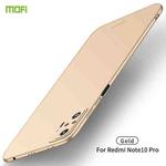 For Xiaomi Redmi Note10 Pro MOFI Frosted PC Ultra-thin Hard Case(Gold)