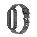 For Xiaomi Band 5 / Band 6 Transparent Case Watch Band(black)