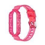For Xiaomi Band 5 / Band 6 Transparent Case Watch Band(red)