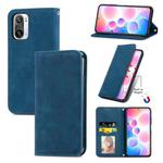 For Redmi Note 10 Pro / Note 10 Pro Max Retro Skin Feel Business Magnetic Horizontal Flip Leather Case With Holder & Card Slots & Wallet & Photo Frame(Blue)