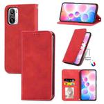 For Redmi Note 10 Pro / Note 10 Pro Max Retro Skin Feel Business Magnetic Horizontal Flip Leather Case With Holder & Card Slots & Wallet & Photo Frame(Red)