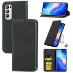 For OPPO Reno5 Pro+ 5G Retro Skin Feel Business Magnetic Horizontal Flip Leather Case With Holder & Card Slots & Wallet & Photo Frame(Black)