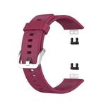For Huawei Watch Fit TIA-B09 Silicone Watch Band(wine red)