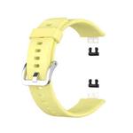 For Huawei Watch Fit TIA-B09 Silicone Watch Band(yellow)