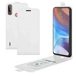 For Motorola Moto E7 Power R64 Texture Single Vertical Flip Leather Protective Case with Card Slots & Photo Frame(White)