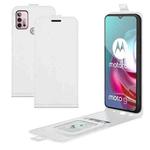 For Motorola Moto G30/G10 R64 Texture Single Vertical Flip Leather Protective Case with Card Slots & Photo Frame(White)