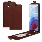 For Motorola Moto G Power 2021 R64 Texture Single Vertical Flip Leather Protective Case with Card Slots & Photo Frame(Brown)