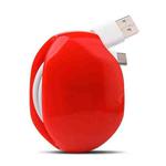 Small Headphone Earphone Wire Winder Data Cable Storage Box(Red)