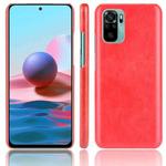 For Xiaomi Redmi Note 10 4G/Note 10S Shockproof Litchi Texture PC + PU Case(Red)