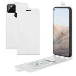 For Google Pixel 5A R64 Texture Single Vertical Flip Leather Protective Case with Card Slots & Photo Frame(White)