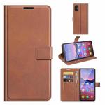 For ZTE V2020 Smart Retro Calf Pattern Buckle Horizontal Flip Leather Case with Holder & Card Slots & Wallet(Light Brown)