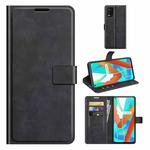 For OPPO  Realme V13 5G/Realme 8 5G  Retro Calf Pattern Buckle Horizontal Flip Leather Case with Holder & Card Slots & Wallet(Black)