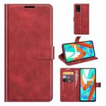 For OPPO  Realme V13 5G/Realme 8 5G  Retro Calf Pattern Buckle Horizontal Flip Leather Case with Holder & Card Slots & Wallet(Red)