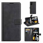 For OPPO Realme GT 5G/Realme Q3 Pro 5G Retro Calf Pattern Buckle Horizontal Flip Leather Case with Holder & Card Slots & Wallet(Black)