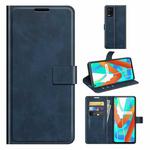 For OPPO Realme Q3i 5G/Realme Q3 5G Retro Calf Pattern Buckle Horizontal Flip Leather Case with Holder & Card Slots & Wallet(Blue)