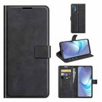 For Motorola Moto G50 Retro Calf Pattern Buckle Horizontal Flip Leather Case with Holder & Card Slots & Wallet(Black)