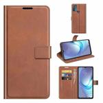 For Motorola Moto G50 Retro Calf Pattern Buckle Horizontal Flip Leather Case with Holder & Card Slots & Wallet(Light Brown)