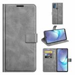 For Motorola Moto G50 Retro Calf Pattern Buckle Horizontal Flip Leather Case with Holder & Card Slots & Wallet(Grey)