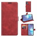 For Motorola Moto G50 Retro Calf Pattern Buckle Horizontal Flip Leather Case with Holder & Card Slots & Wallet(Red)