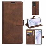 For Huawei P50 Retro Calf Pattern Buckle Horizontal Flip Leather Case with Holder & Card Slots & Wallet(Dark Brown)