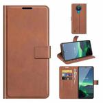 For Nokia 1.4 Retro Calf Pattern Buckle Horizontal Flip Leather Case with Holder & Card Slots & Wallet(Light Brown)