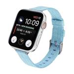 Woven Canvas Nylon Wrist Strap Watch Band For Series 7 41mm / 6 & SE & 5 & 4 40mm / 3 & 2 & 1 38mm(Sky Blue)