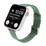 Woven Canvas Nylon Wrist Strap Watch Band For Series 7 41mm / 6 & SE & 5 & 4 40mm / 3 & 2 & 1 38mm(Green)