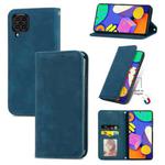 For Samsung Galaxy F62 Retro Skin Feel Business Magnetic Horizontal Flip Leather Case With Holder & Card Slots & Wallet & Photo Frame(Blue)