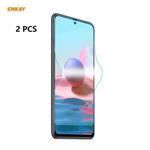 For Redmi Note 10s / Note 10 4G 2 PCS ENKAY Hat-Prince Full Glue Full Coverage Screen Protector Explosion-proof Hydrogel Film