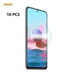 For Redmi Note 10s / Note 10 4G 10 PCS ENKAY Hat-Prince Full Glue Full Coverage Screen Protector Explosion-proof Hydrogel Film