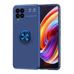 For OPPO Realme 8 / 8 Pro Metal Ring Holder 360 Degree Rotating TPU Case(Blue+Blue)