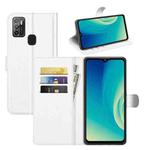 For ZTE Blade A7S 2020 Litchi Texture Horizontal Flip Protective Case with Holder & Card Slots & Wallet(White)