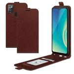 For ZTE Blade A7S 2020 R64 Texture Single Vertical Flip Leather Protective Case with Card Slots & Photo Frame(Brown)