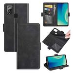 For ZTE Blade A7S 2020 Dual-side Magnetic Buckle Horizontal Flip Leather Case with Holder & Card Slots & Wallet(Black)