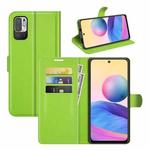 For Xiaomi Redmi Note 10 5G Litchi Texture Horizontal Flip Protective Case with Holder & Card Slots & Wallet(Green)