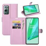 For OnePlus 9 Pro Litchi Texture Horizontal Flip Protective Case with Holder & Card Slots & Wallet(Pink)