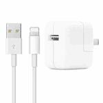 12W USB Charger + USB to 8 Pin Data Cable for iPad / iPhone / iPod Series, US Plug