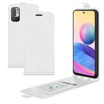 For Xiaomi Redmi Note 10 5G R64 Texture Single Vertical Flip Leather Protective Case with Card Slots & Photo Frame(White)