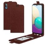 For Samsung Galaxy A02 R64 Texture Single Vertical Flip Leather Protective Case with Card Slots & Photo Frame(Brown)