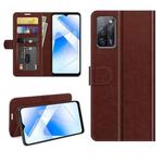 For OPPO A55 5G R64 Texture Single Horizontal Flip Protective Case with Holder & Card Slots & Wallet & Photo Frame(Brown)