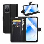 For OPPO A55 5G Litchi Texture Horizontal Flip Protective Case with Holder & Card Slots & Wallet(Black)