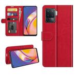 For OPPO A94 4G / F19 Pro / Reno5 Lite R64 Texture Single Horizontal Flip Protective Case with Holder & Card Slots & Wallet& Photo Frame(Red)